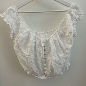 Free People Cropped Blouse